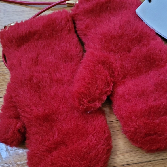 NWT MAX MARA WOOL SILK TEDDY MITTENS GLOVES - Picture 6 of 11